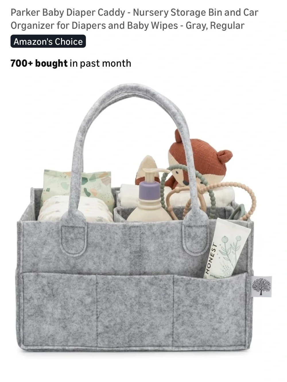 Parker Baby Diaper Caddy - Nursery Storage Bin